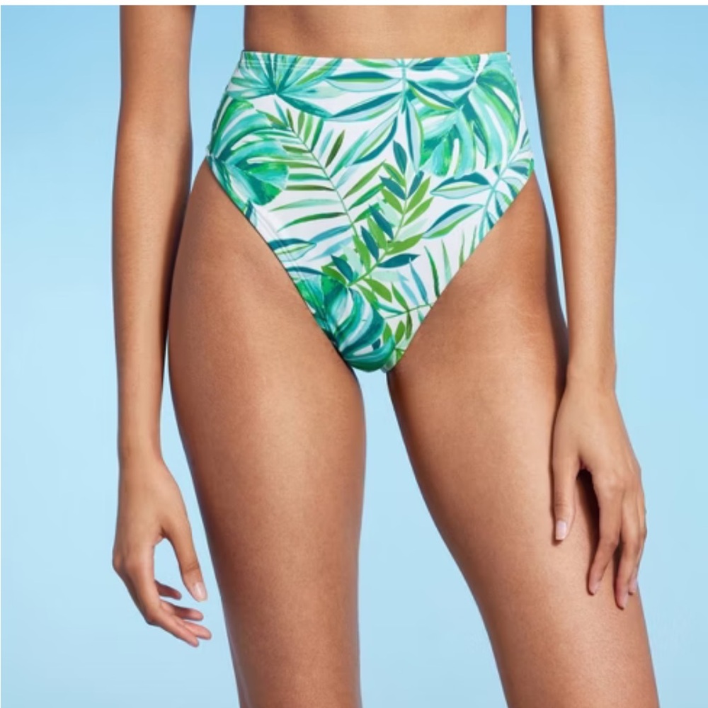 Shade Shore botanical topical print full swim bottoms Large